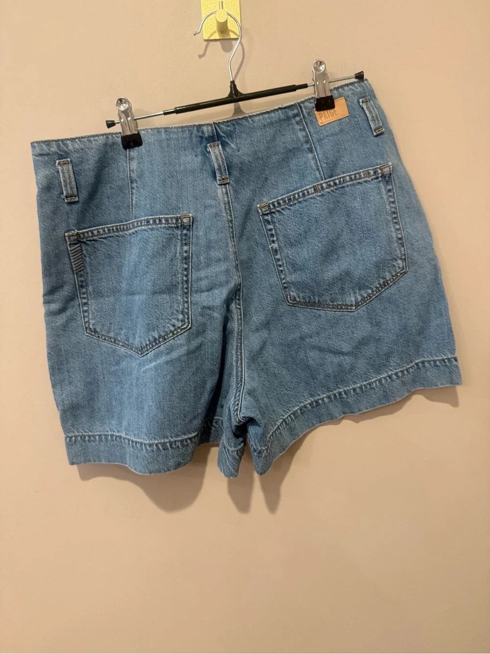 PAIGE Anessa Tie Waist Denim Shorts, Sz 29